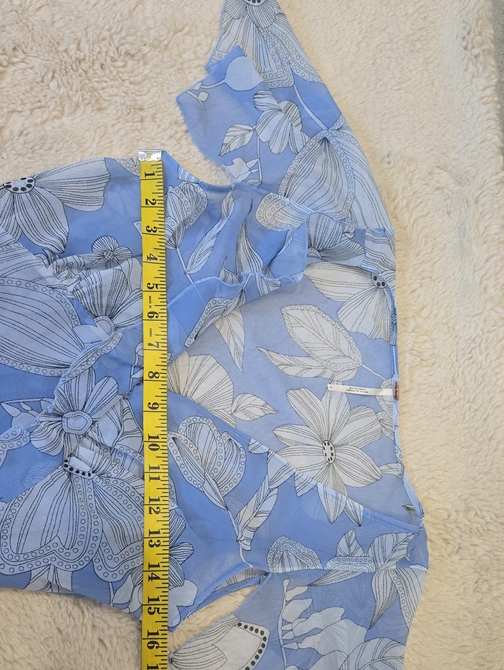 Free People Blue Floral Wrap Maxi Dress - Picture 3 of 9